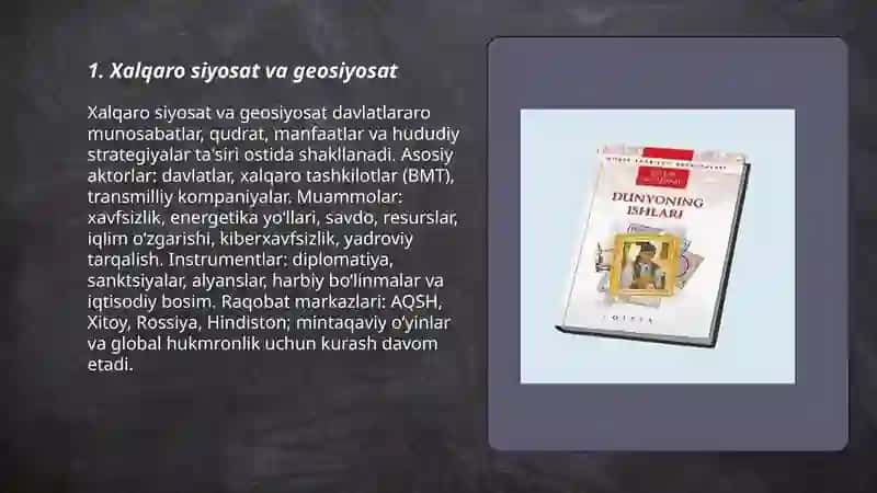 Xalqaro siyosat va geosiyosat 3