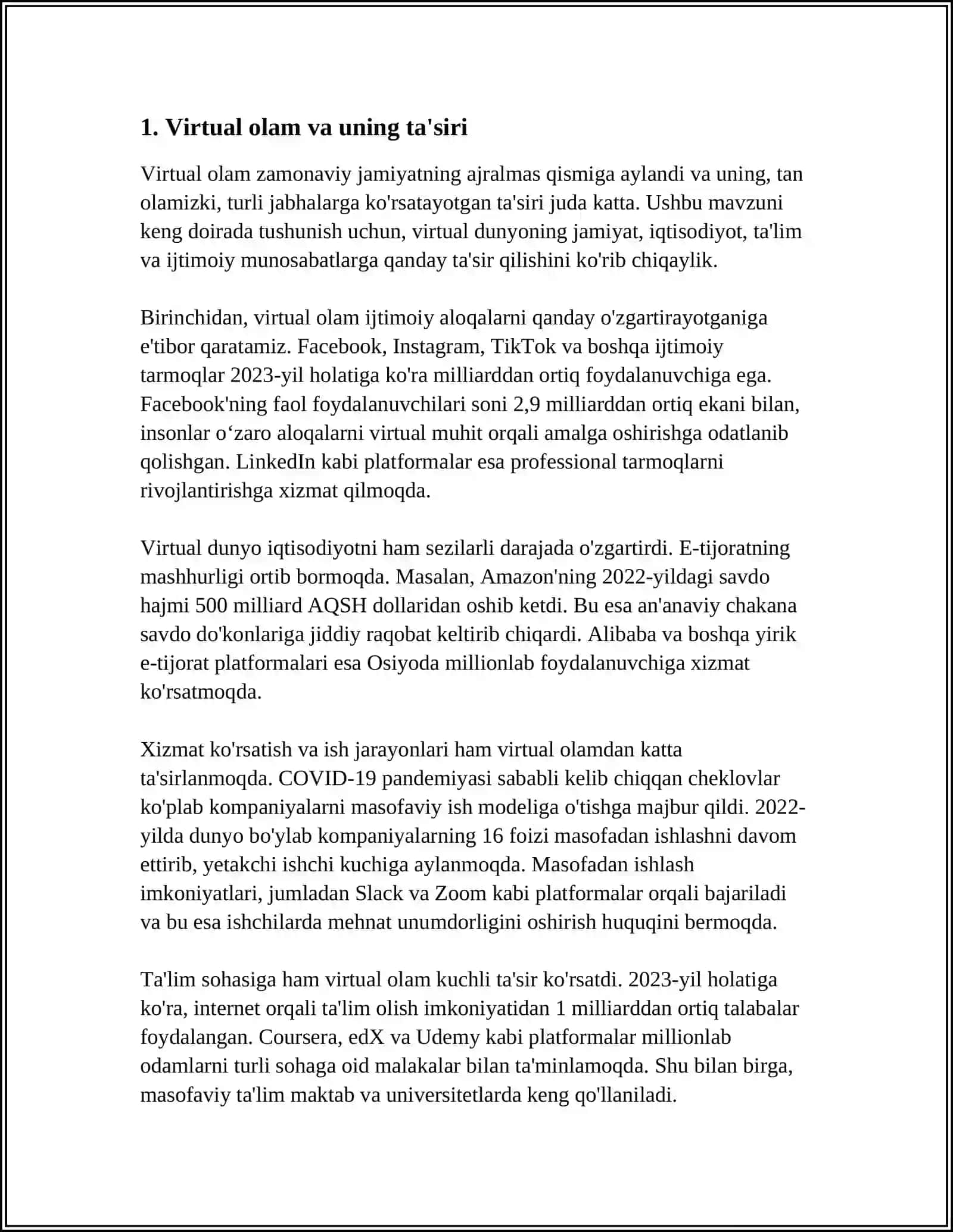 VIRTUAL OLAM JOZIBADORLIGIGA QARAMLIK 3