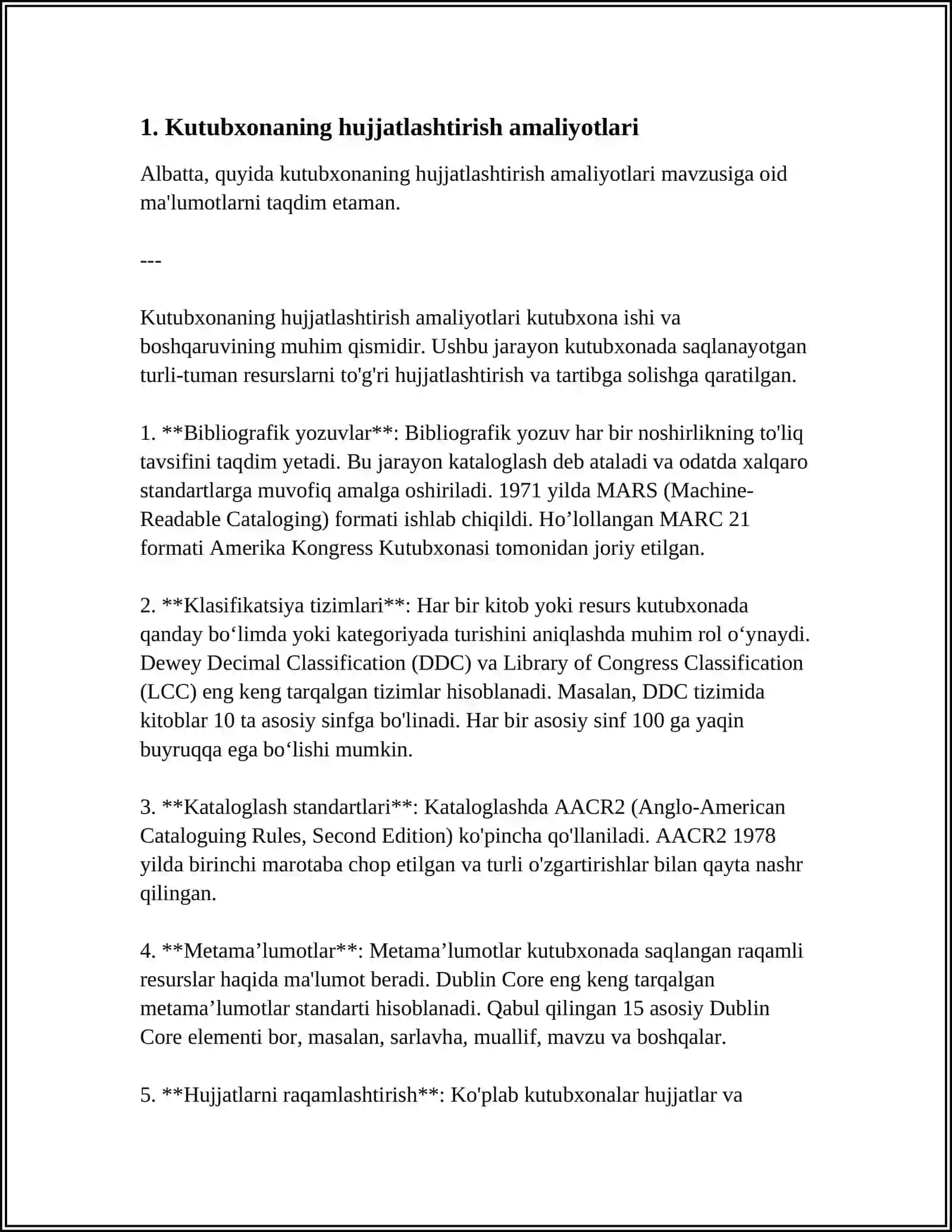 KUTUBXONA HUJJATLARI HAQIDA 3