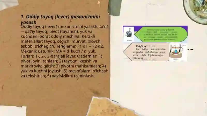 Oddiy mexanizmlarni yasash 3