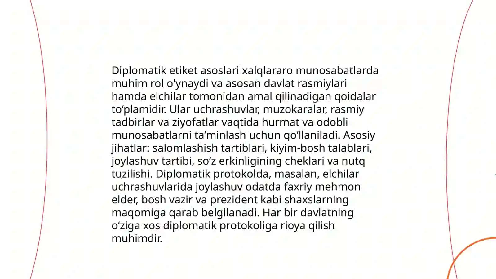 Diplomatik etiket asoslari 3
