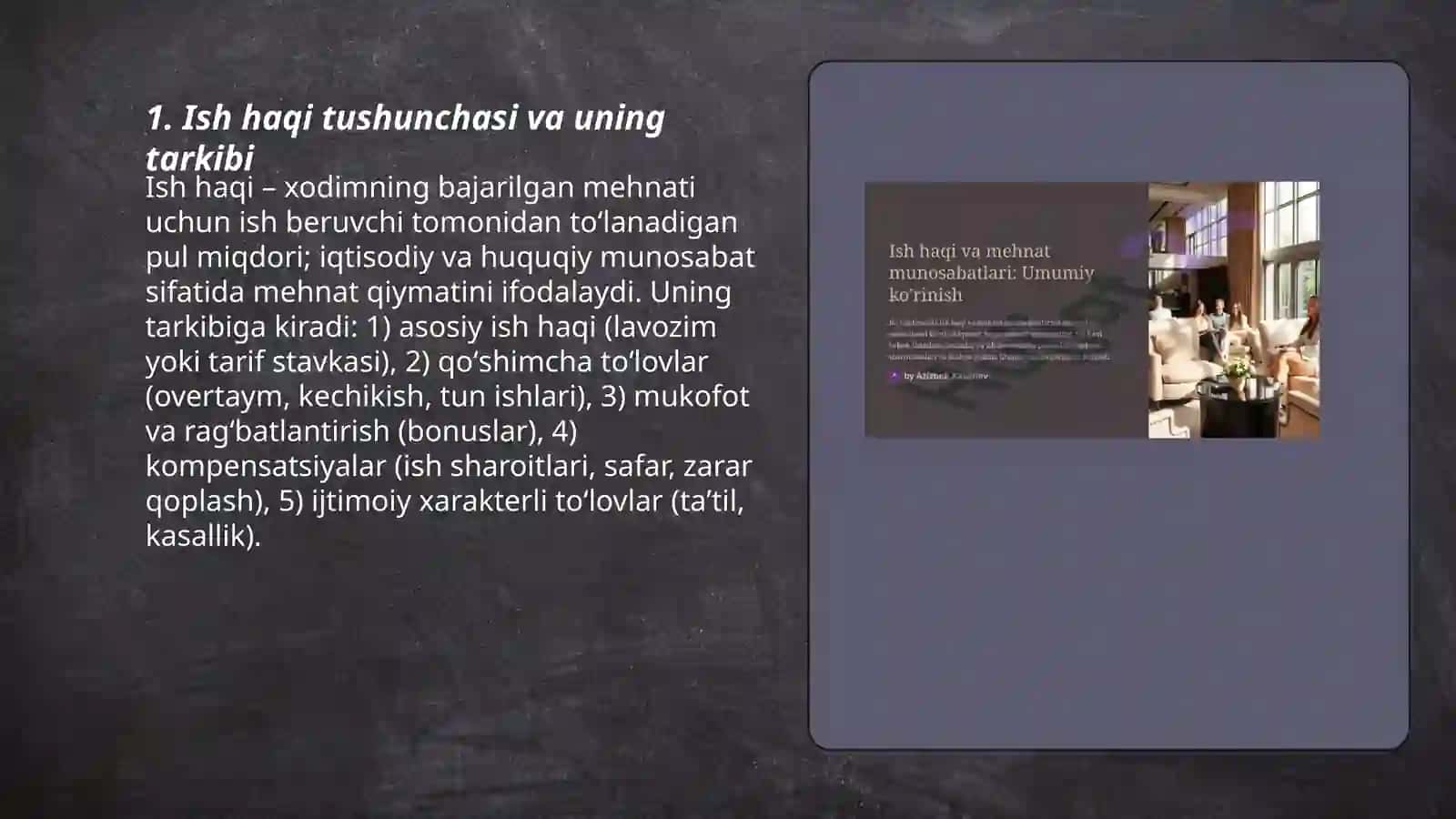 Ish haqi va mexnat munosabatlari 3