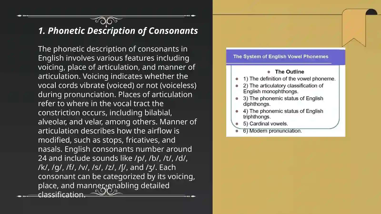 The Consonant System of English 3