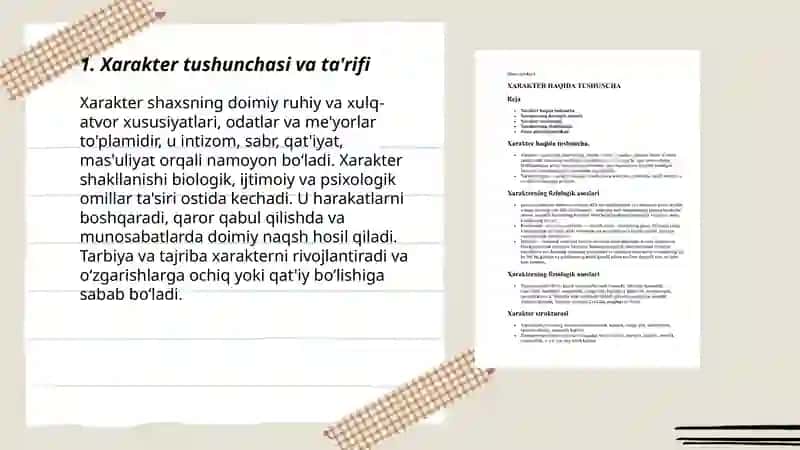 Xarakter haqida tushuncha 3