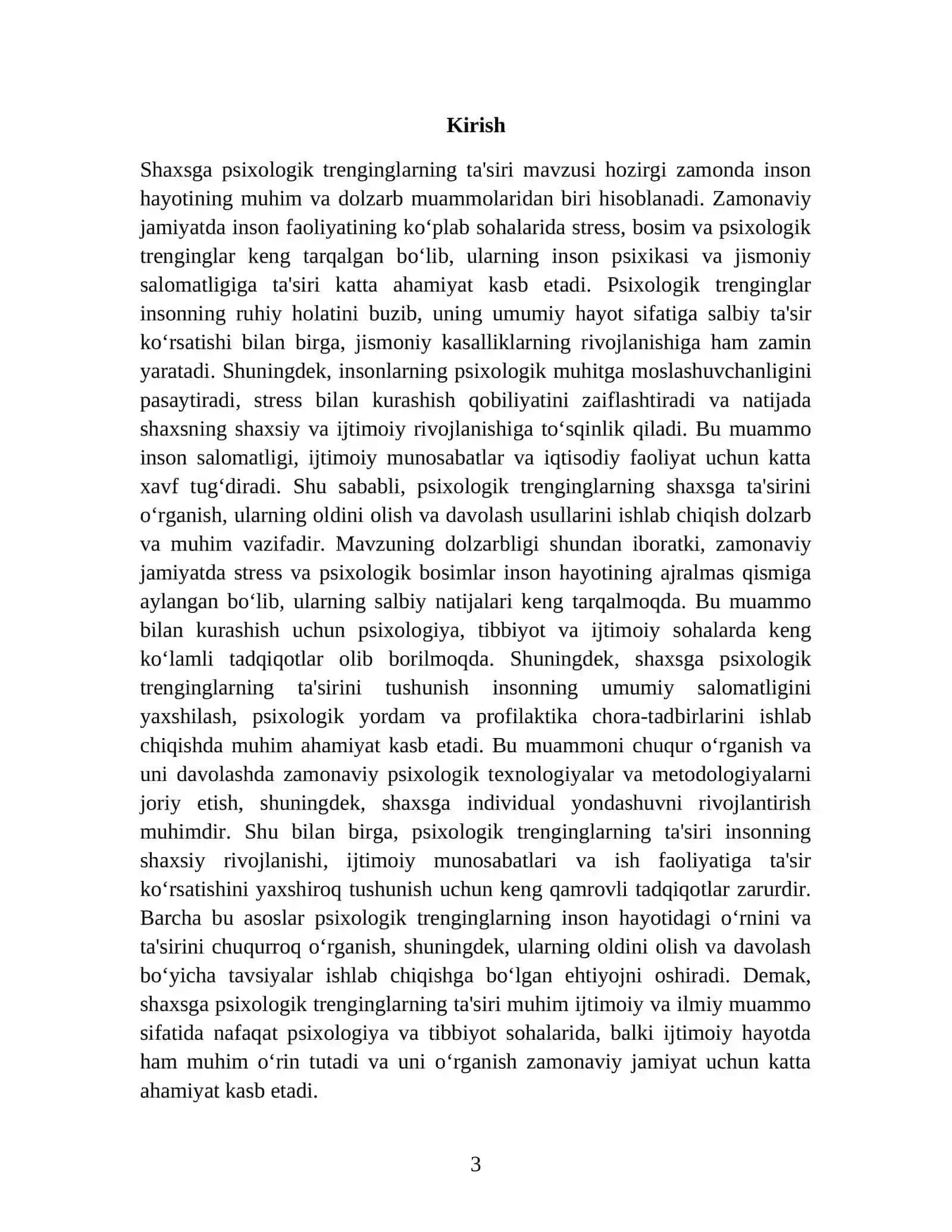 SHAXSGA PSIXOLOGIK TRENGINGLARNING TA'SIRI 3