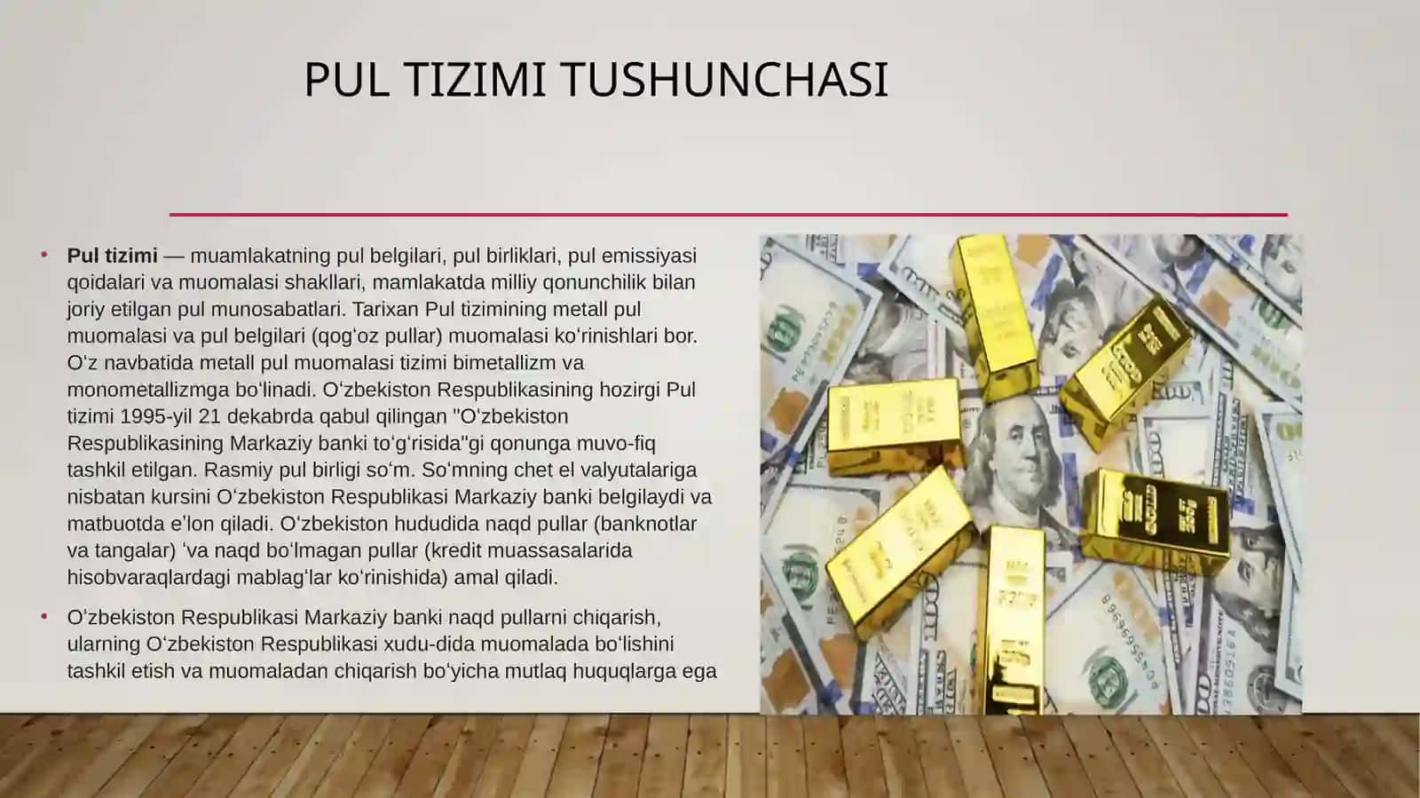Oʻzbekiston Respublikasi pul tizimi va uning elementlari 3