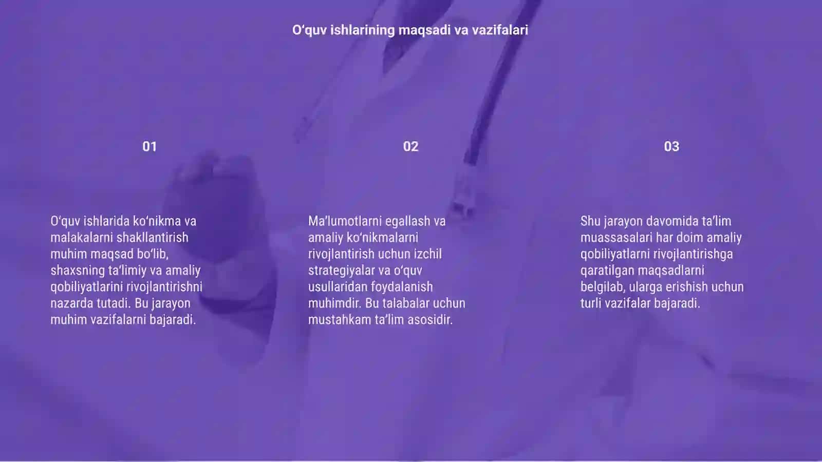 Oʻquv ishlarida koʻnikma va malakalarini shakllantirish 3