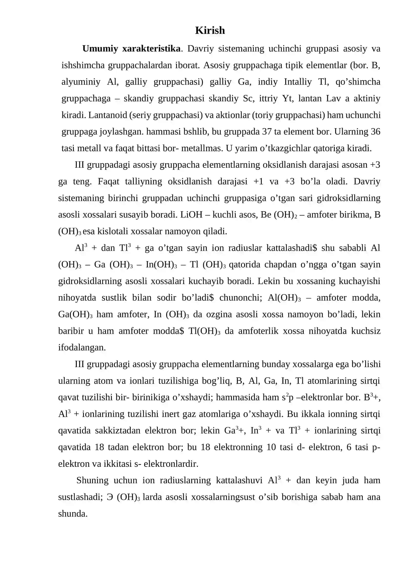 3-guruh elementlariga umumiy xarakteristika 3