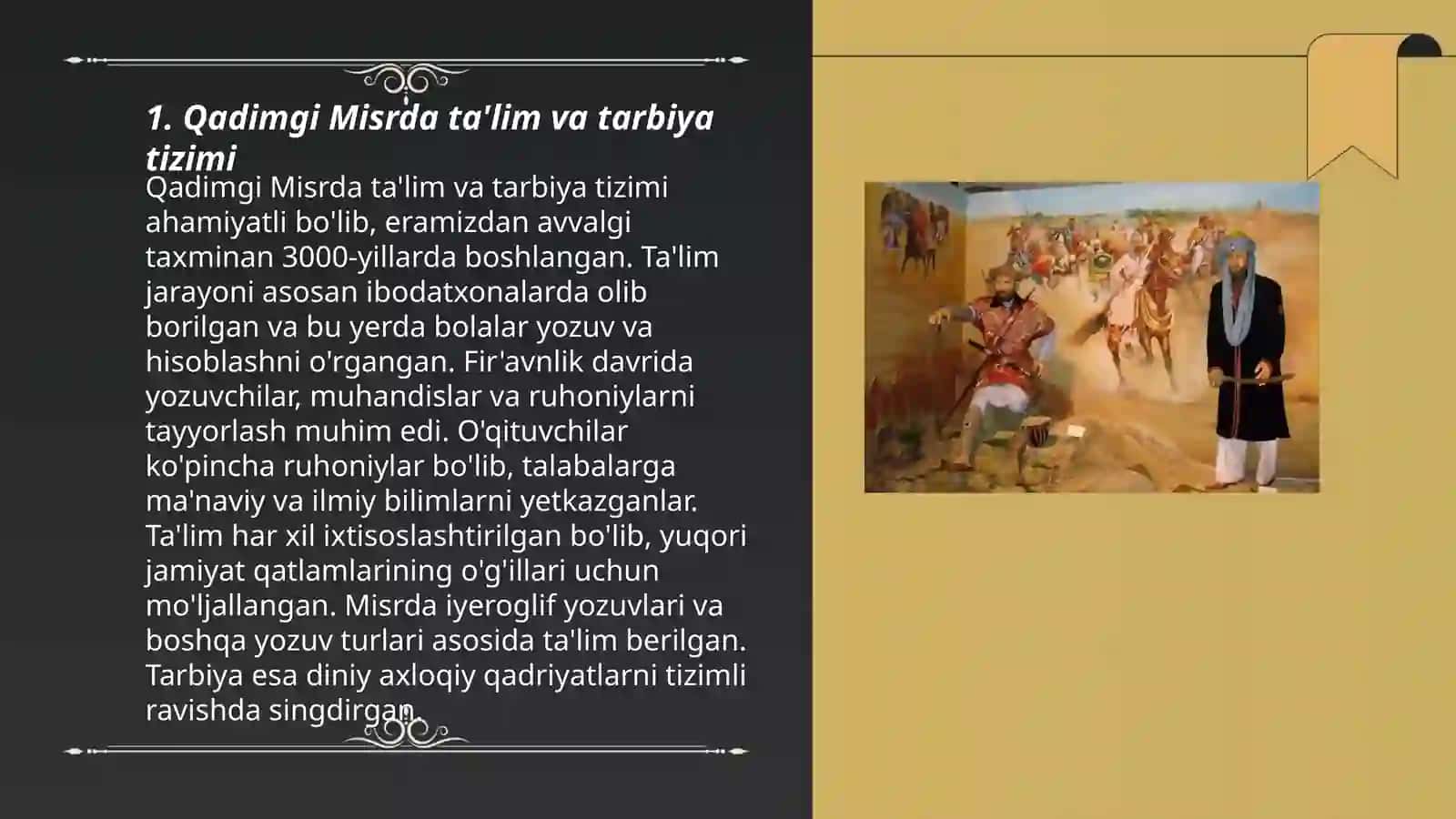 Qadimgi Misrda ta'lim va tarbiya tizimi 3