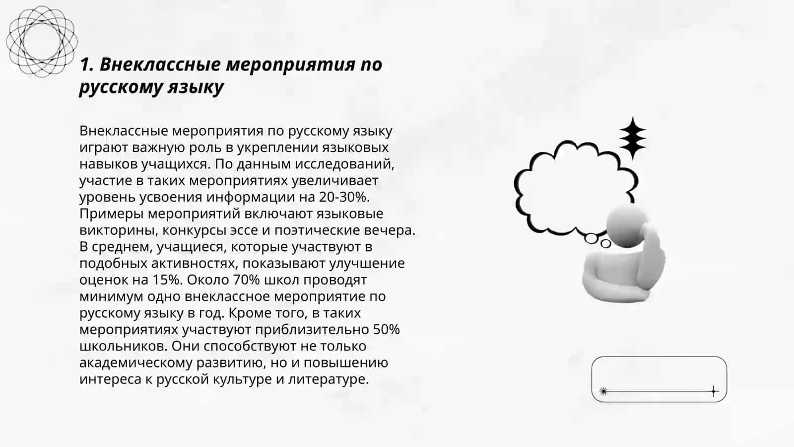 Организация вниклассной работы по русскому языку 3