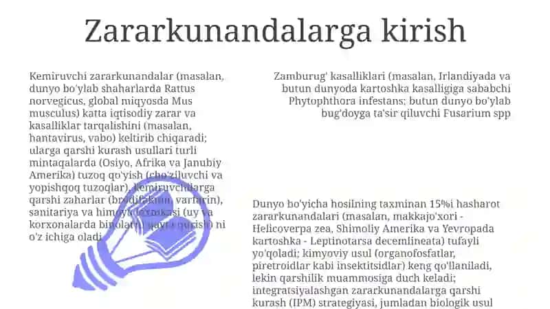 Xashoratlarga qarshi kurash usullari 3