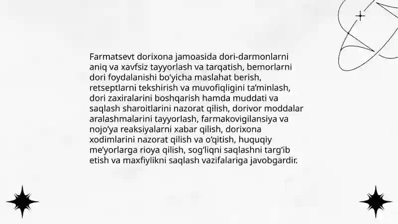 Farmatsevt- dorixona jamoasining a 'zosi 3