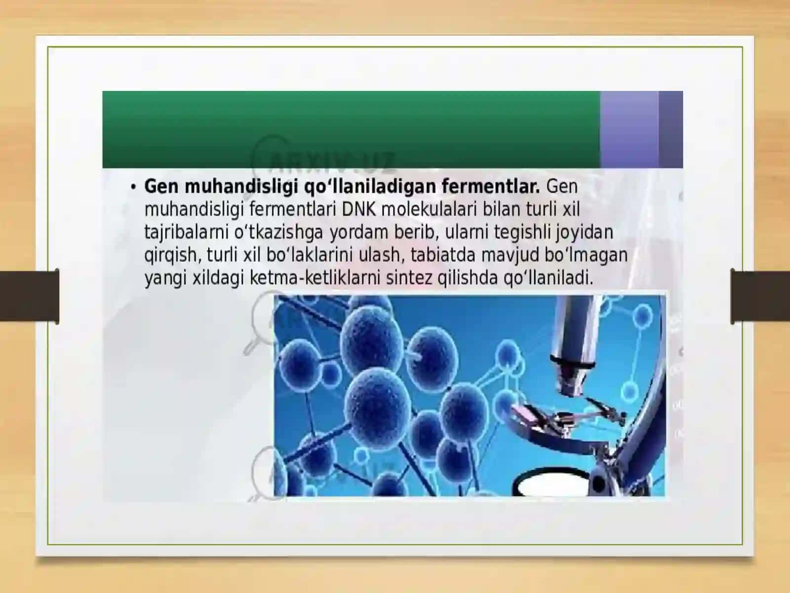 Gen muhandisligida qo'llaniladigan fermentlar 3