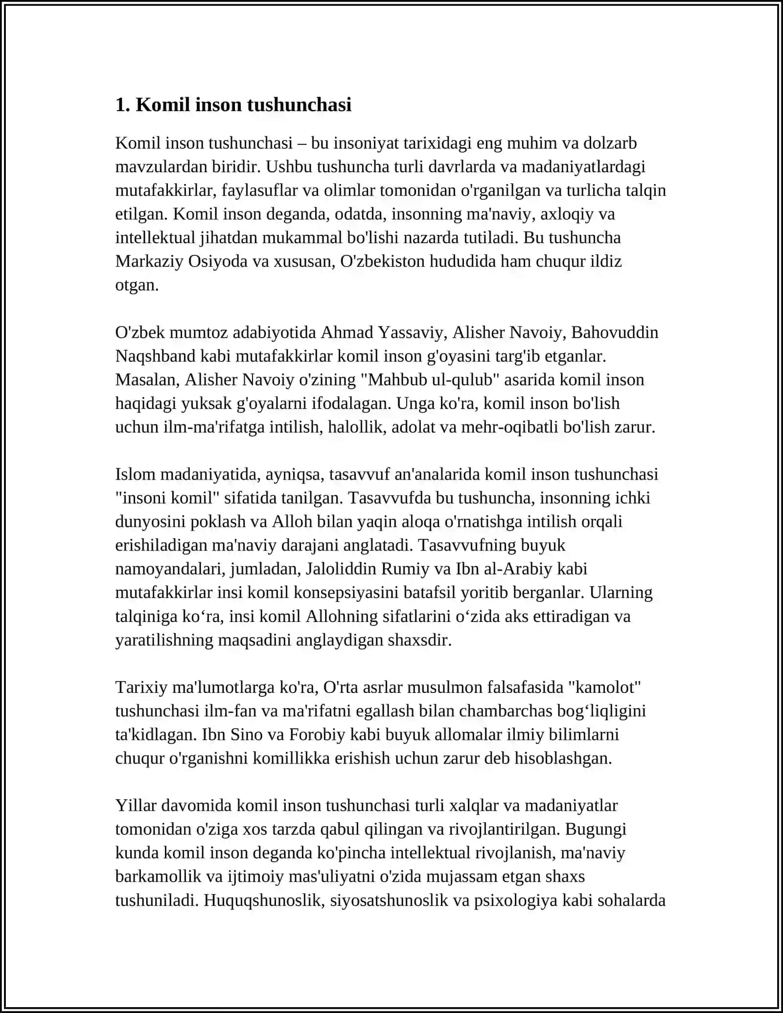 TASAVVUFDA KOMIL INSON QARASHLARI VA TARIQATLARI 3