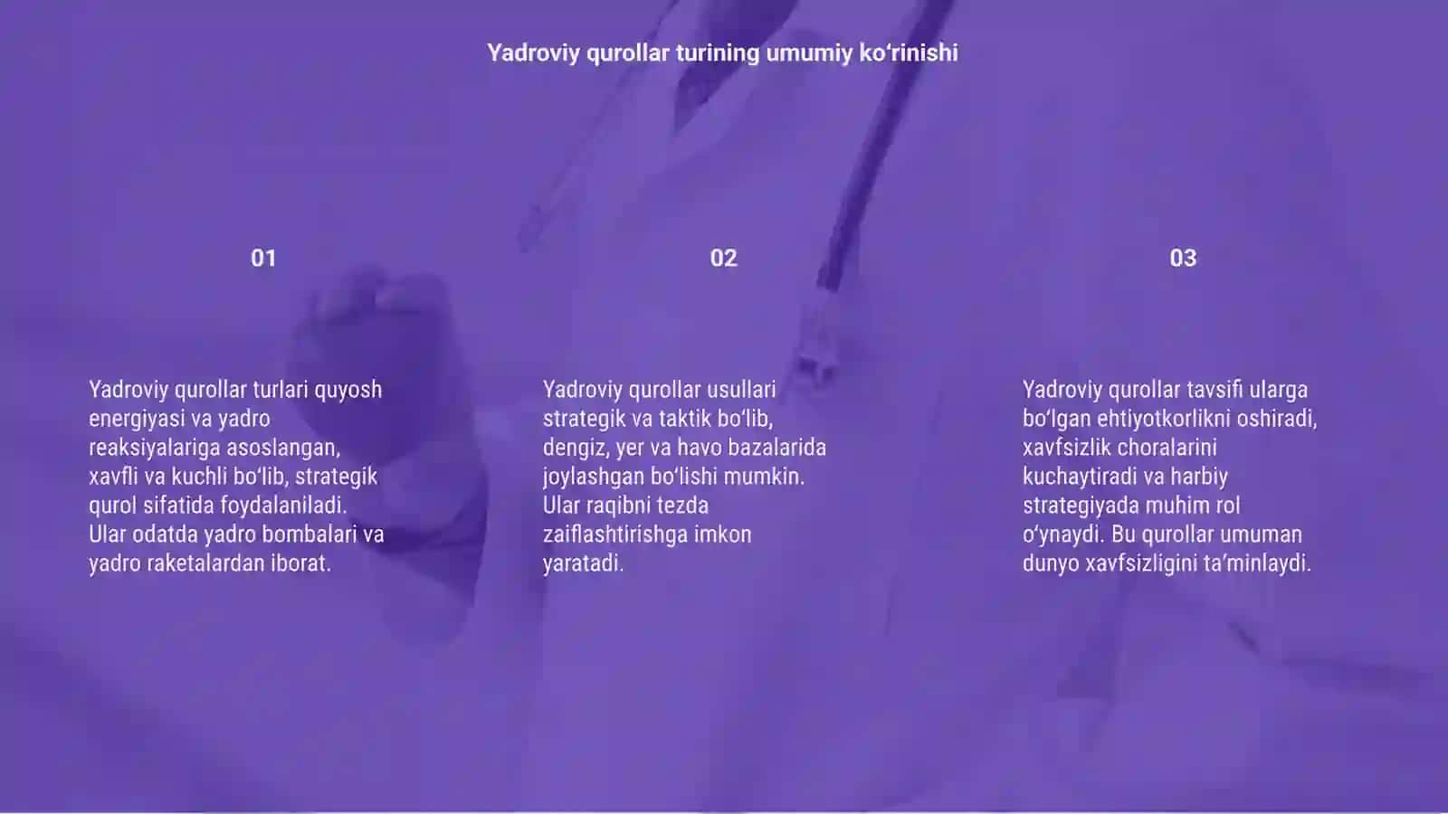 Yadroviy qurollar turi va qõllanish usullari 3