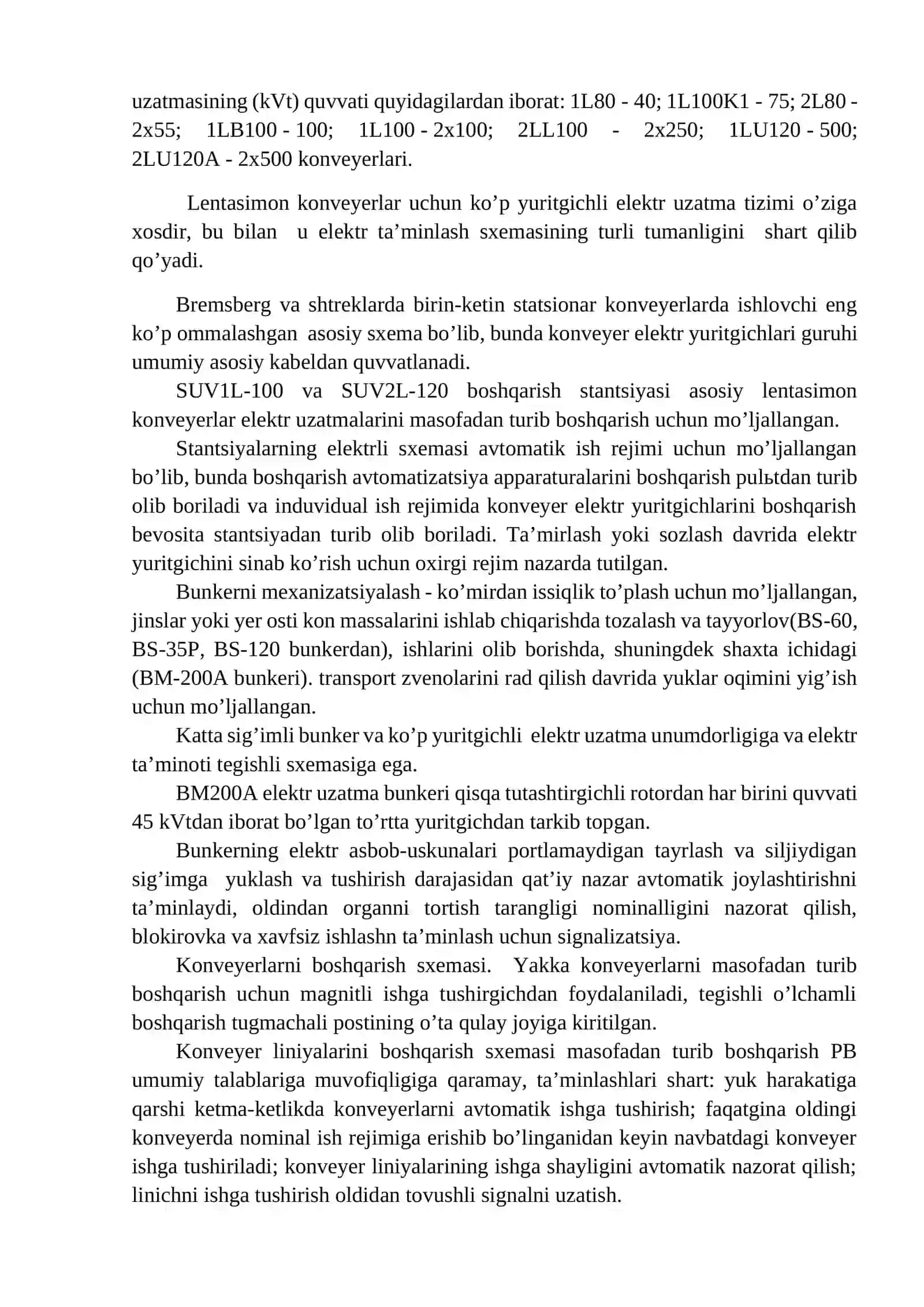 Konveyer transportining elektr jihozlari 3
