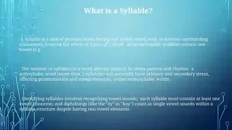 Syllables in English 3