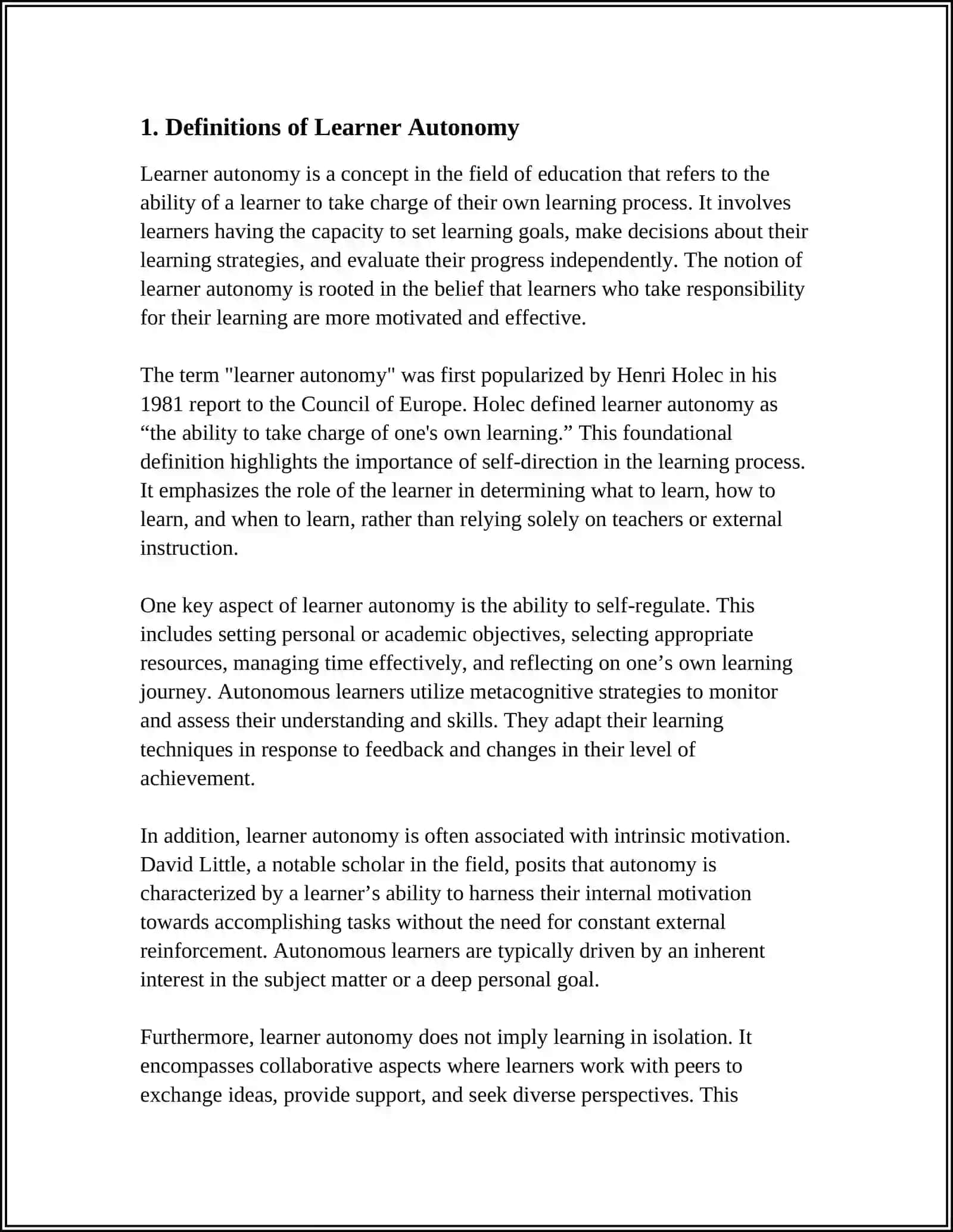 LEARNER AUTONOMY 3