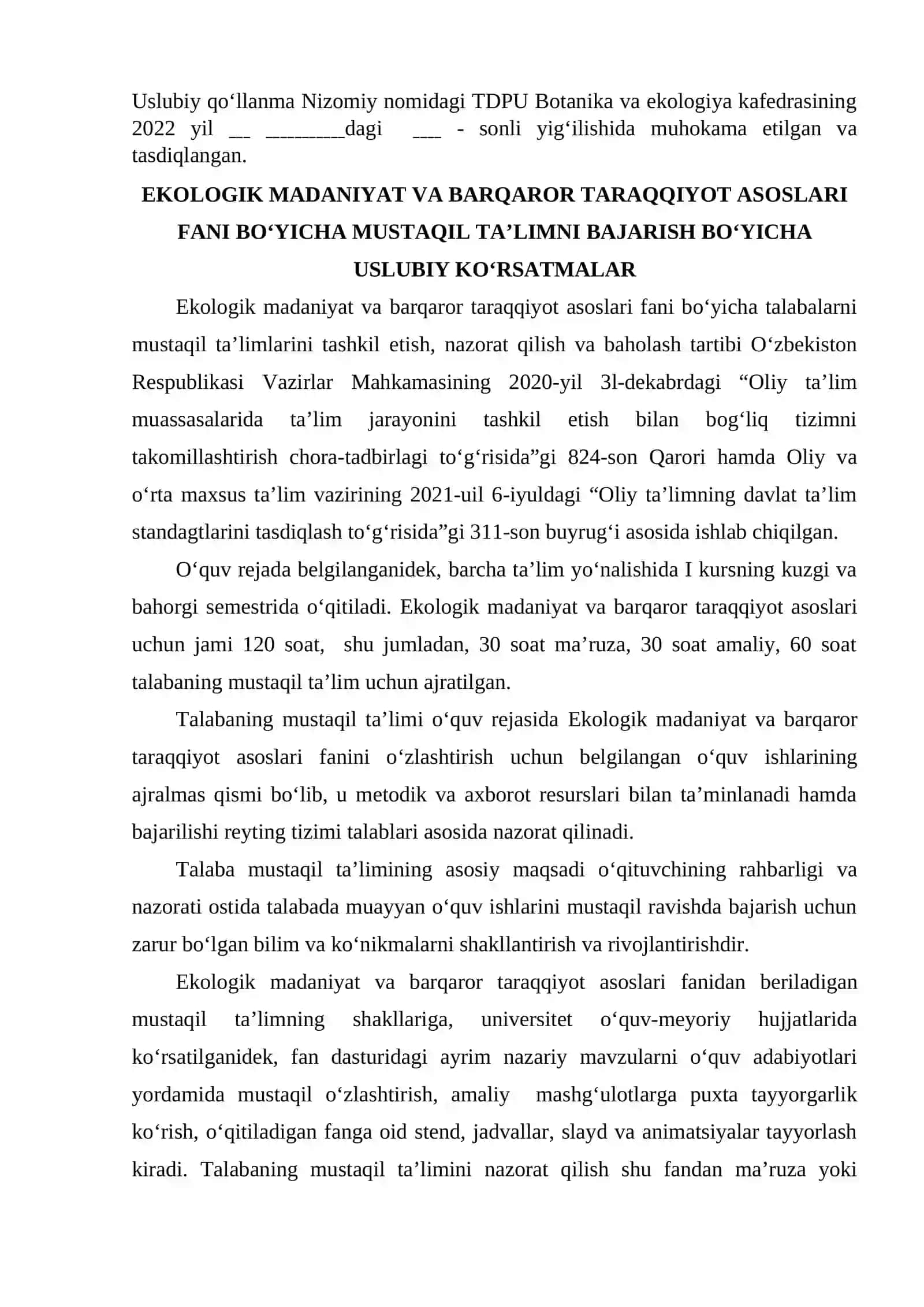 MUSTAQIL TA’LIM BO‘YICHA USLUBIY KО‘RSATMA 3