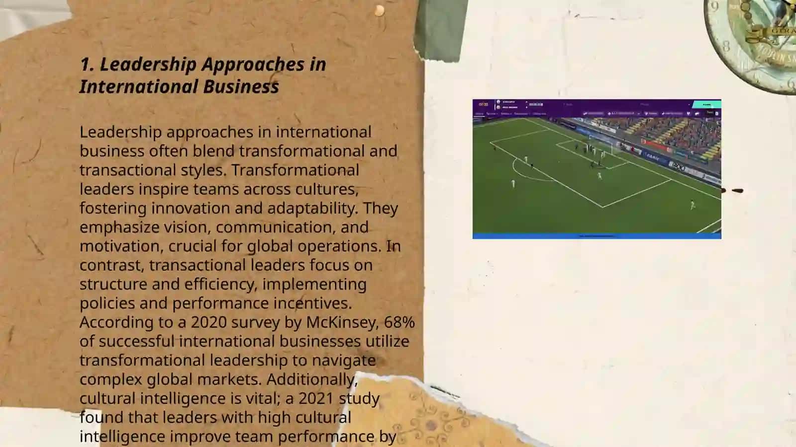 Managing style, International trade 3