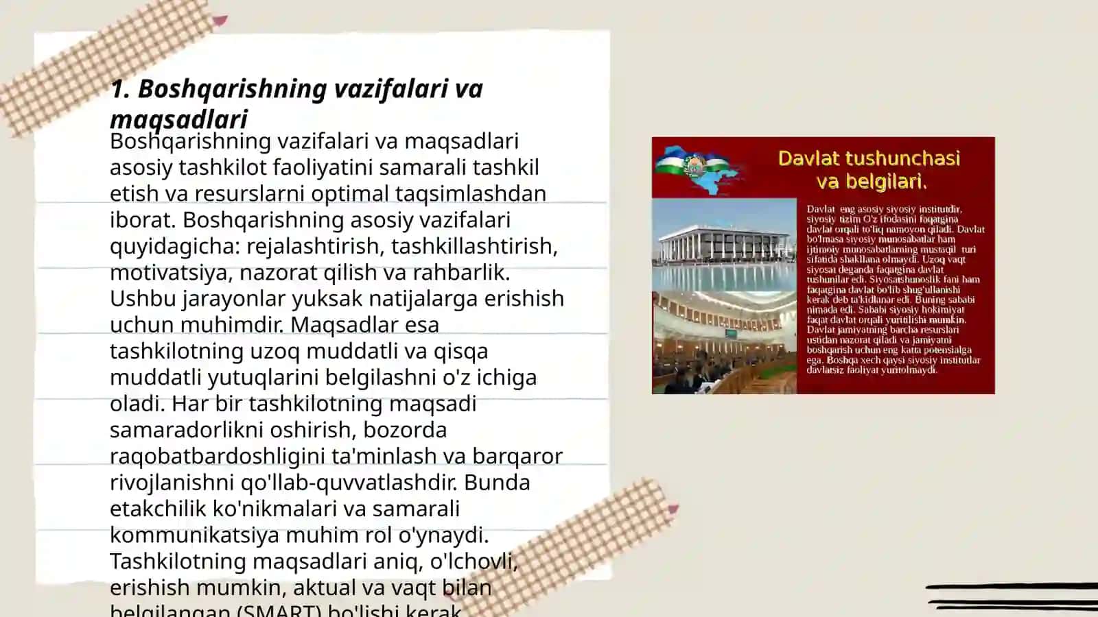 BOSHQARISHNING VAZIFALARI, USULLARI VA SHAKLLARI 3