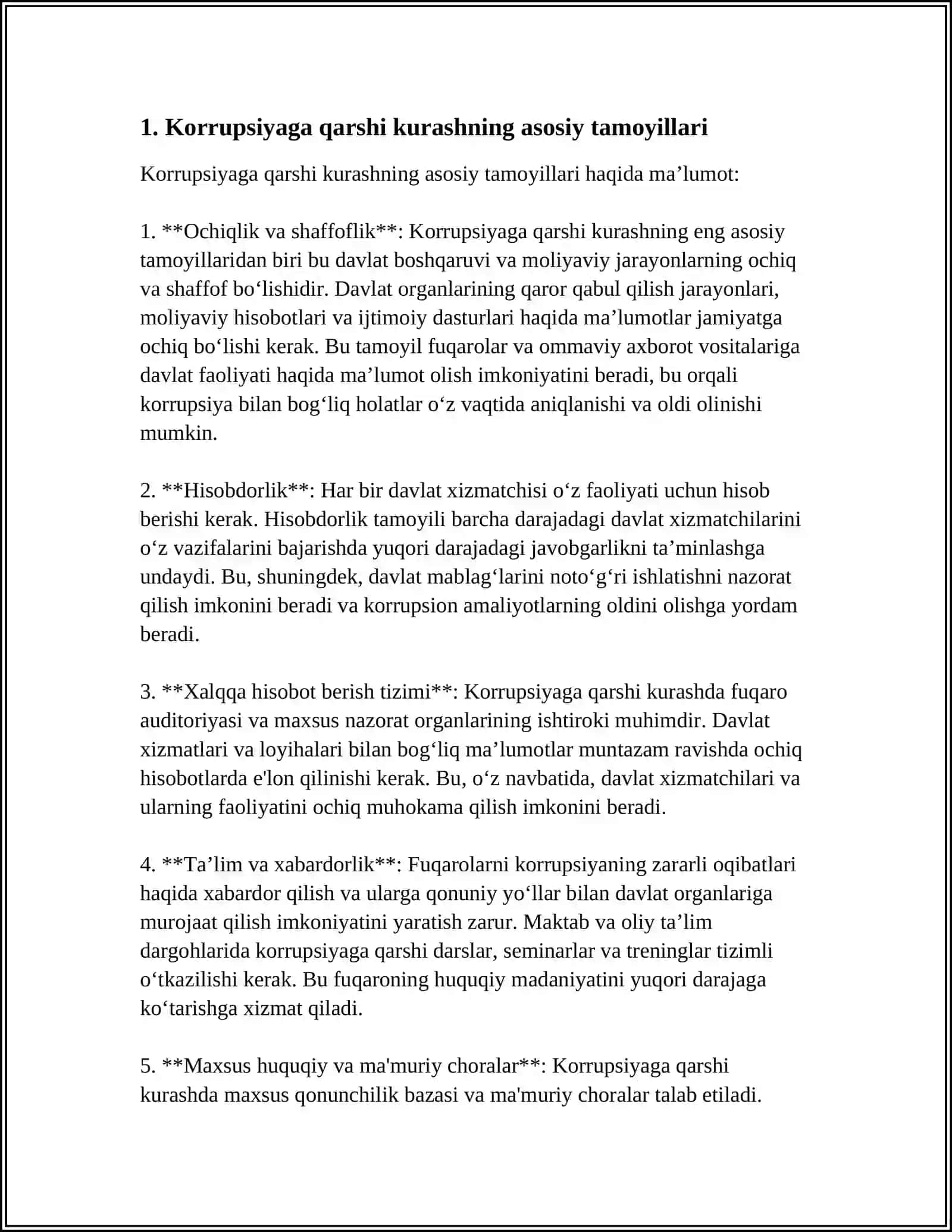 BIZ KORRUPSIYAGA QARSHIMIZ 3