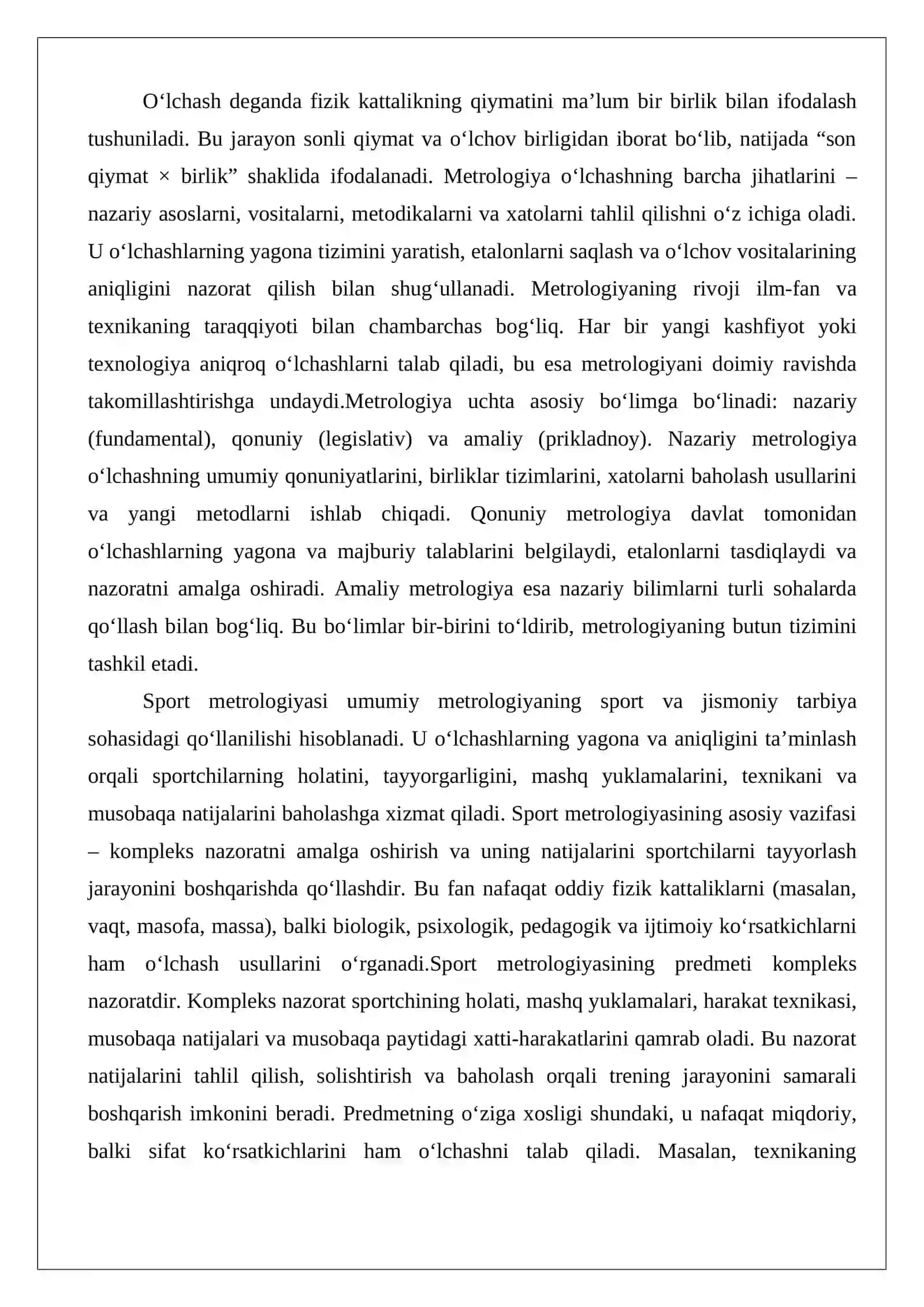 Sport metrologiyasi 3