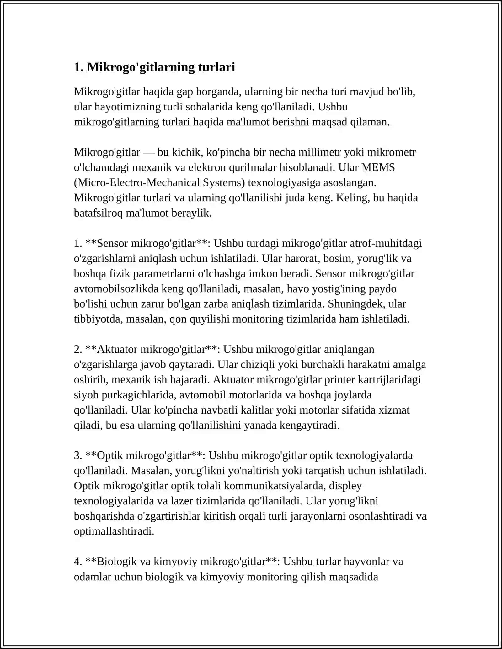 MIKROOʻGʻITLAR: TURLARI, OLINISHI, ULARNI QOʻLLASH MUDDATLARI, USULLARI VA TEXNIKASI 3