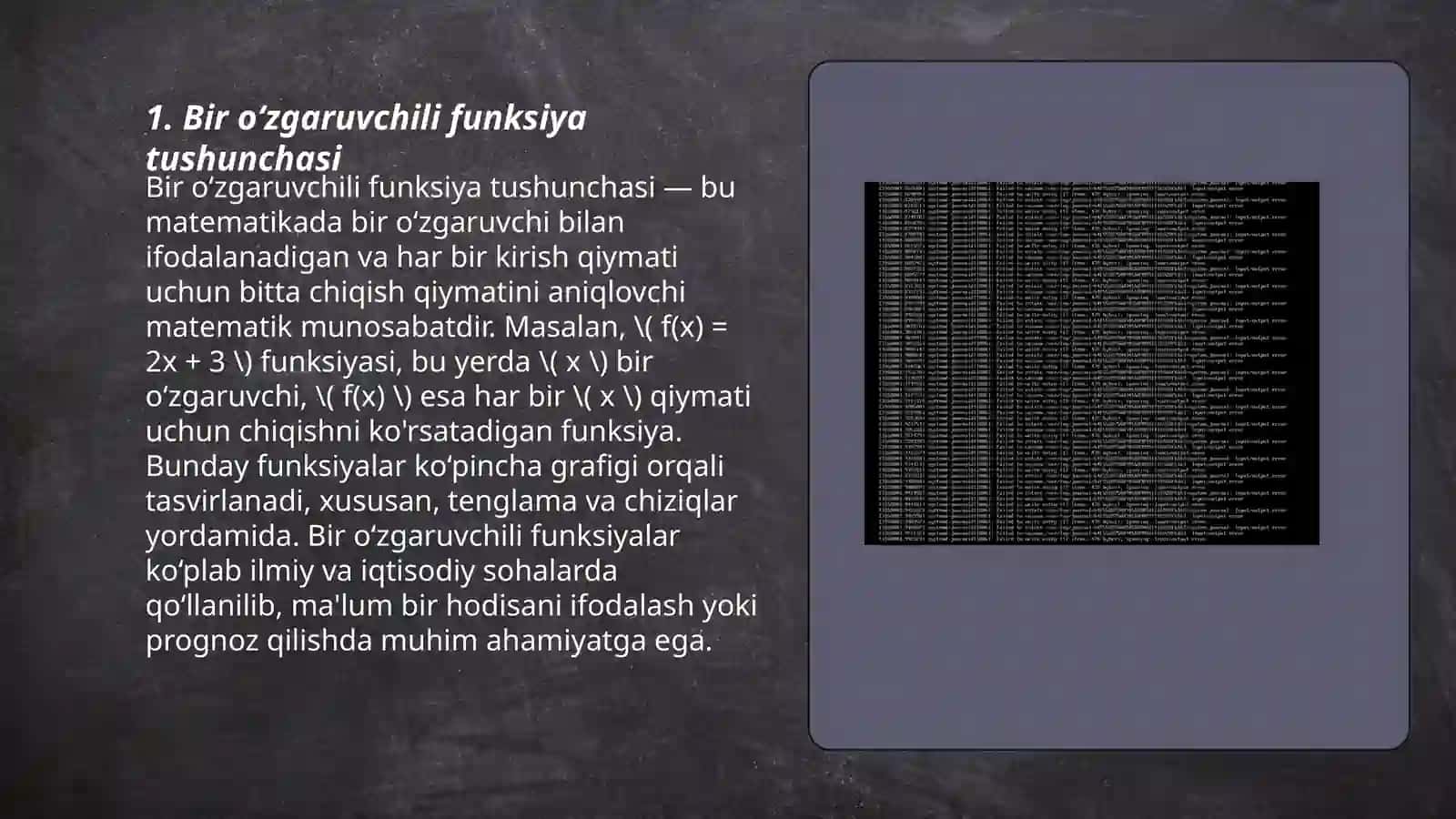 Bir о‘zgaruvchili funksiya hosilasi 3