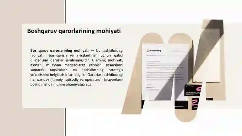 Boshqaruv qarorlarini qabul qilish 3
