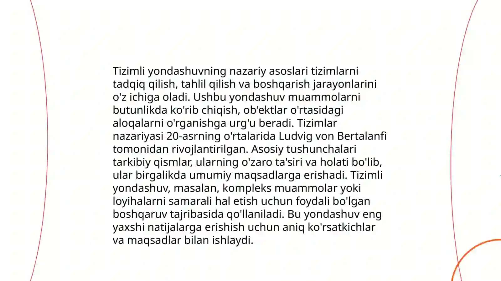 Tizimli yondashuvning nazariy asoslari 3