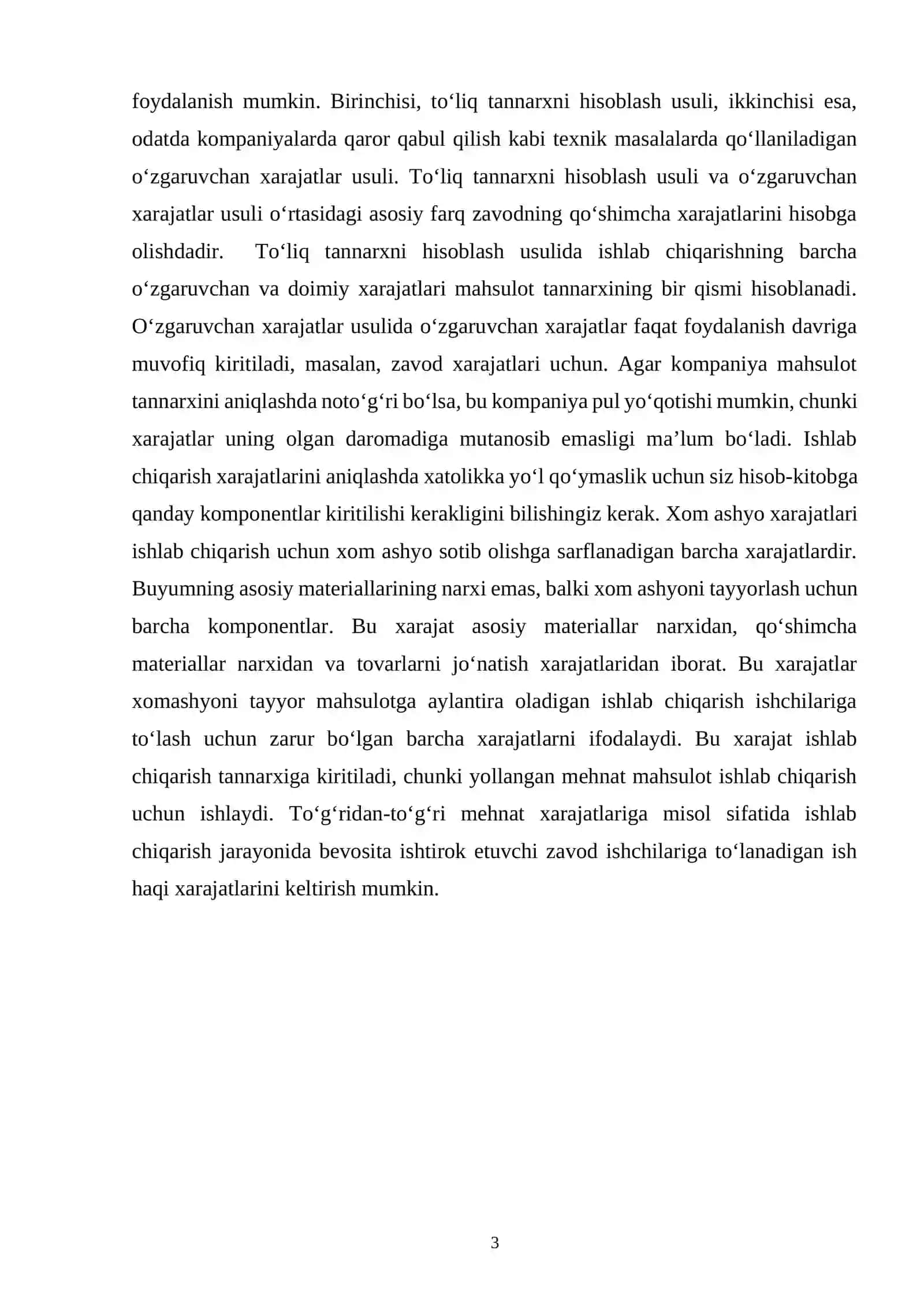 SOTISH XARAJATLARI TAHLILI 3