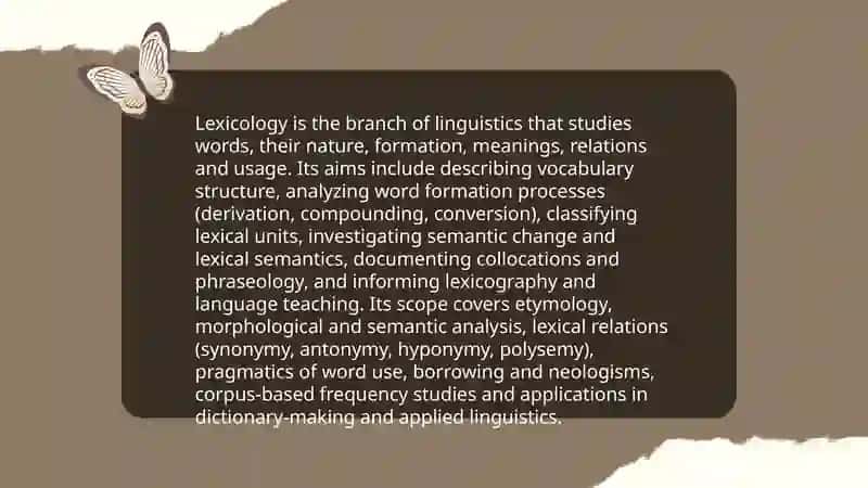 Lexicology. Introduction to the course 3