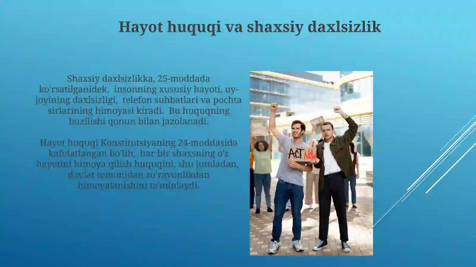 Inson va fuqarolarning asosiy huquqlari 3