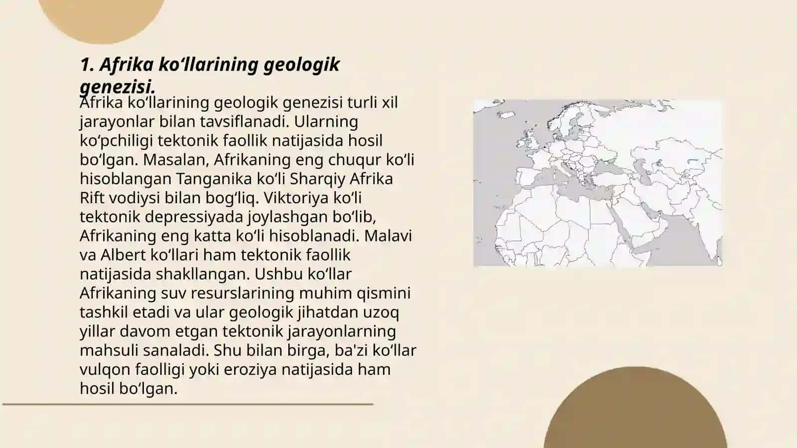 Afrika va Yevrosiyo ko‘llari 3