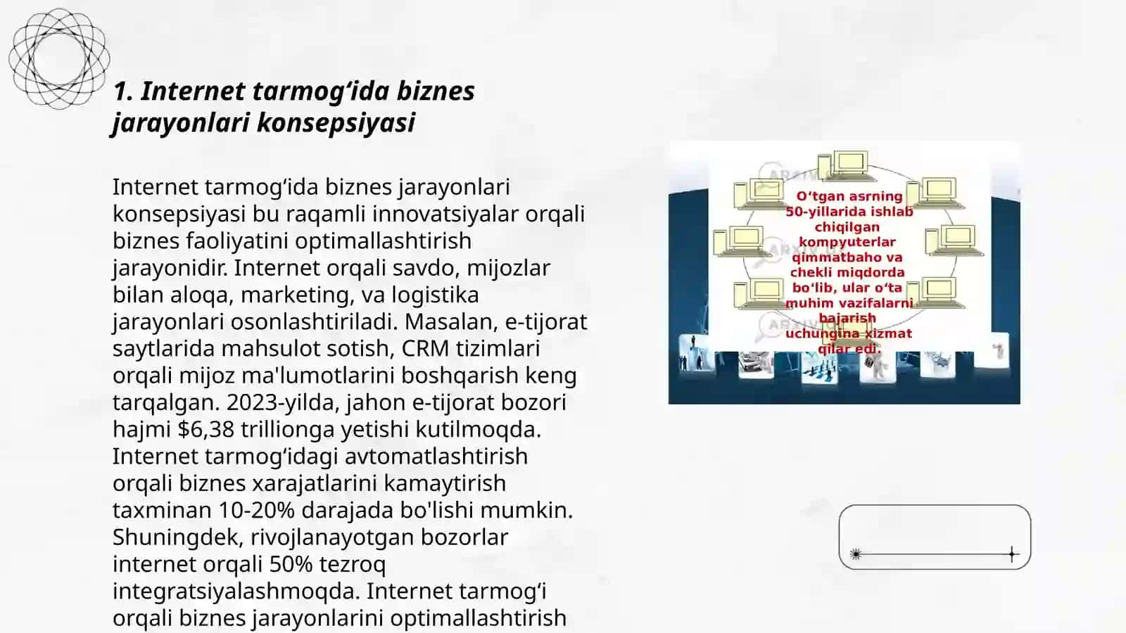 Internet tarmogʻida biznes jarayonlarni tashkil etish 3
