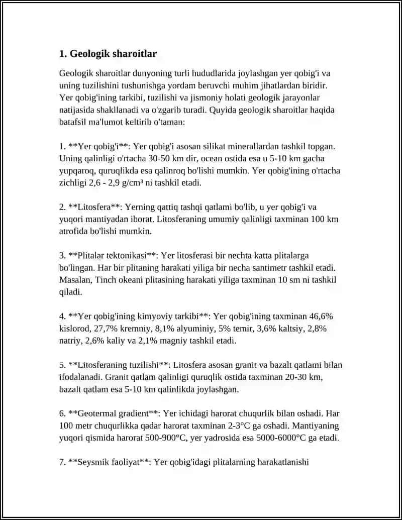 POYDEVOR CHUQURLIGINI TANLASHDA NAZARDA TUTILUVCHI OMILLAR 3
