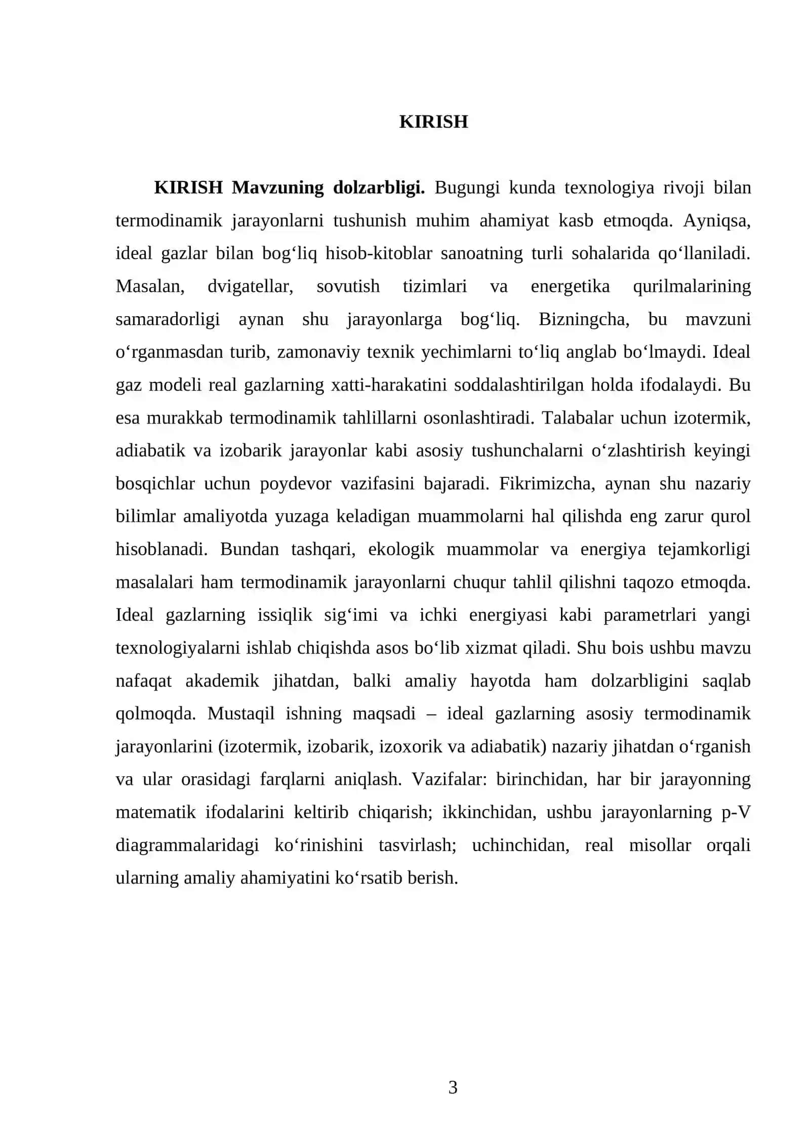 Ideal gazlarning termodinamik jarayonlari 3