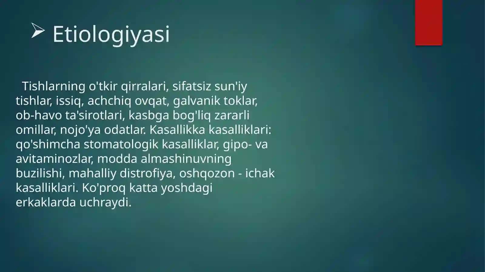 Leykoplakiyani klinik korinishi 3