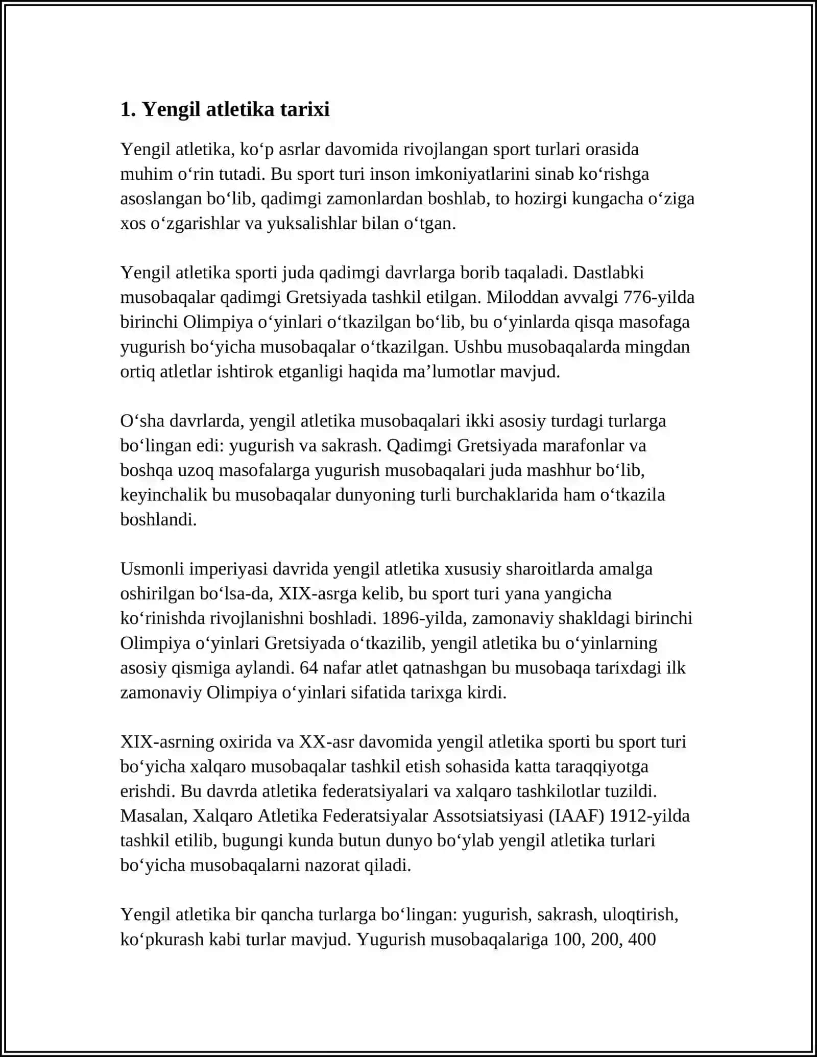 Yengil Atletika 3