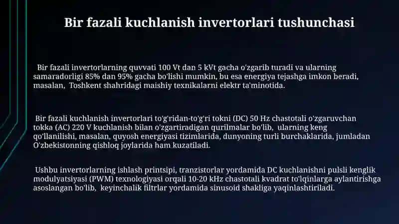 Bir fazali kuchlanish invertorlari 3