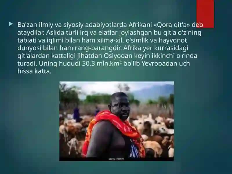 SHIMOLIY VA SHARQIY AFRIKA XALQLARI 3
