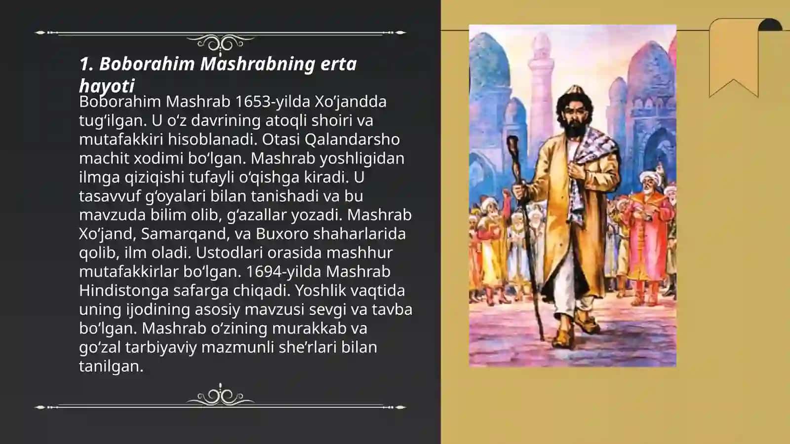 Boborahim Mashrab hayoti va ijodi 3
