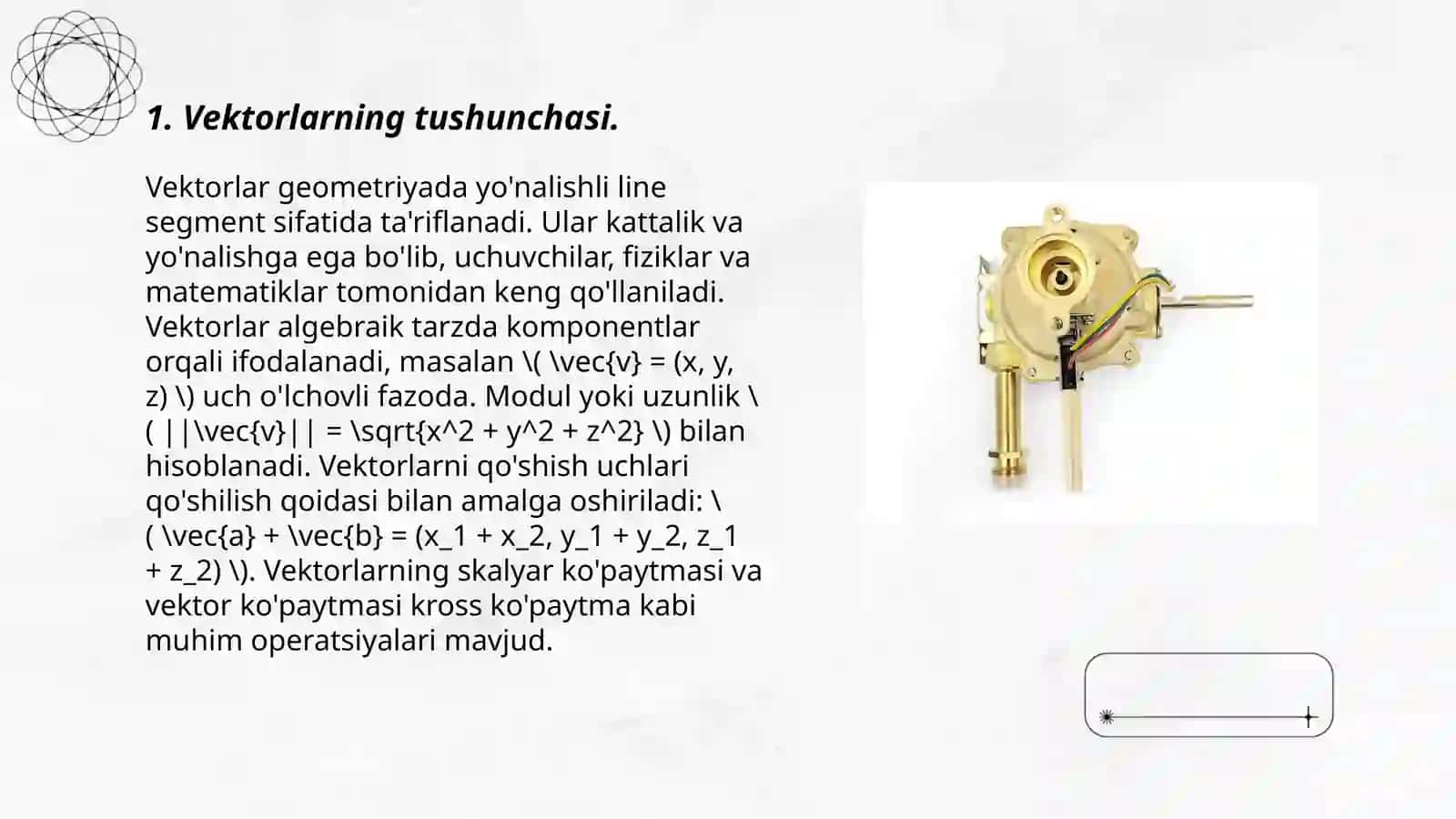 Arifmetik vektor fazo 3