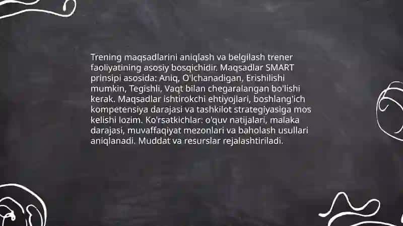 Trening tashkil etishda trenerning faoliyati 3