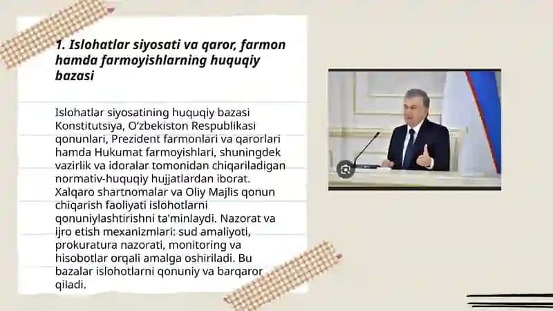 Islohatlar Qarorlar va Farmonlar 3