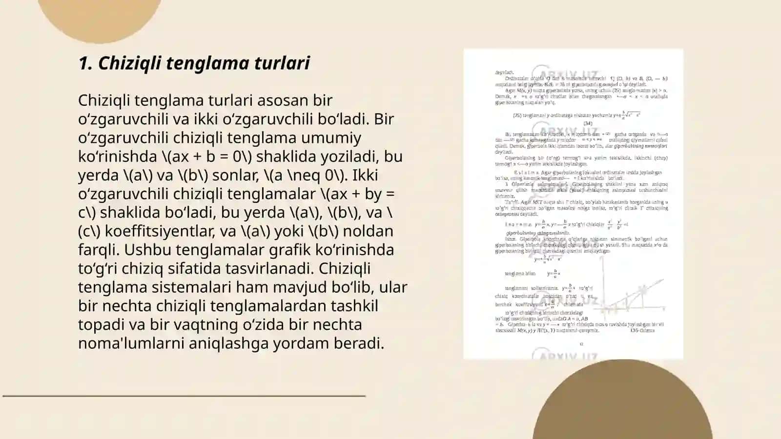 Ikkinchi tartibli chiziqlar 3