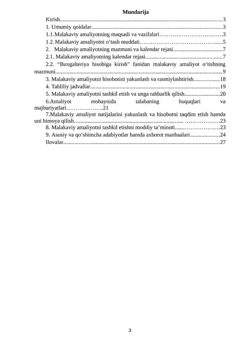 MALAKAVIY AMALIYOT DASTURI 3