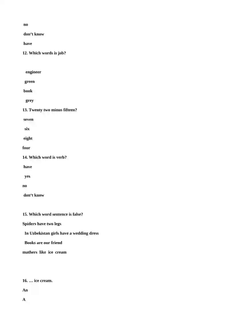 6-sinf I-chorak English 3