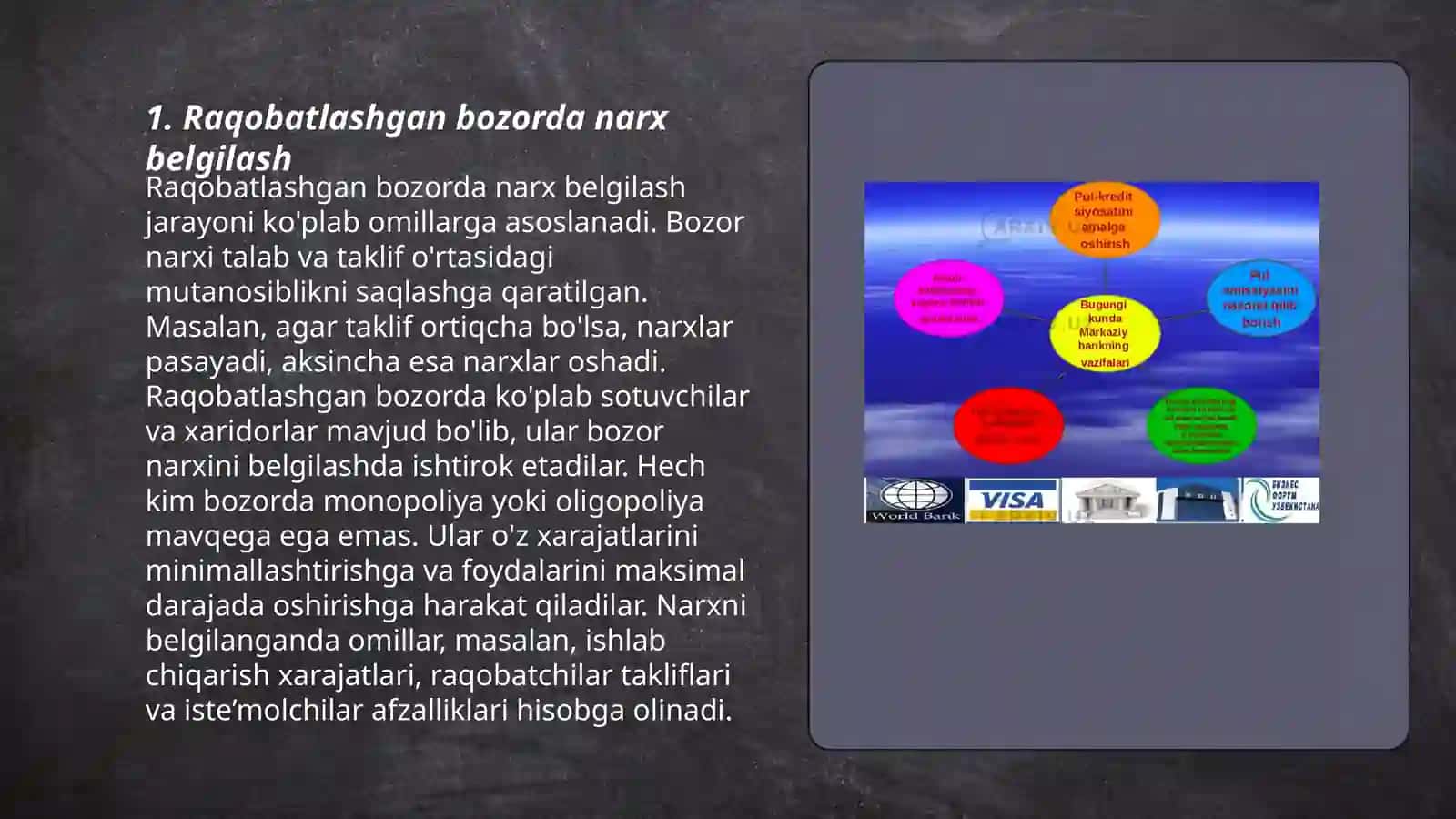 Raqobatlashgan bozorda narx belgilash 3